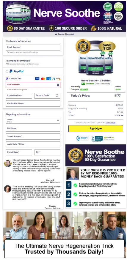 Nerve Soothe order page