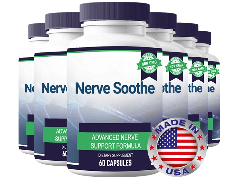 Nerve Soothe six bottles plus banner